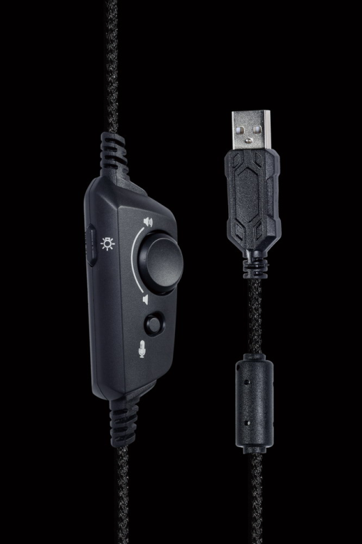 AURICULARES GEMBIRD USB 7.1 SURROUND PARA JUEGOS CON RETROILUMINACION RGB - detalle