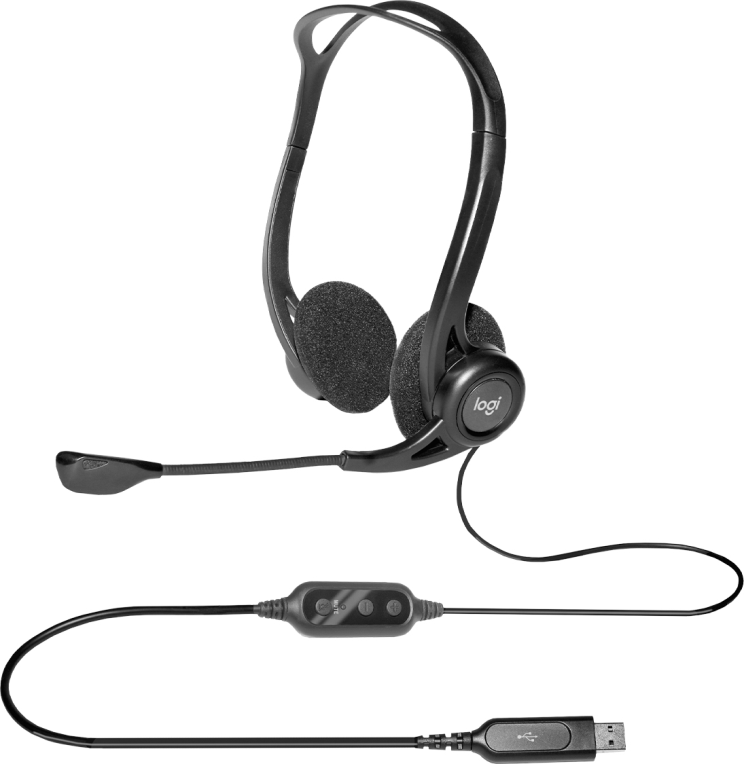 AURICULARES LOGITECH 960 USB NEGRO - detalle