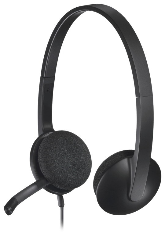 AURICULARES LOGITECH H340 NEGRO MICROFONO ALAMBRICO USB - detalle