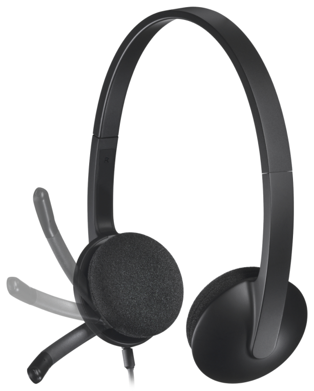 AURICULARES LOGITECH H340 NEGRO MICROFONO ALAMBRICO USB - detalle