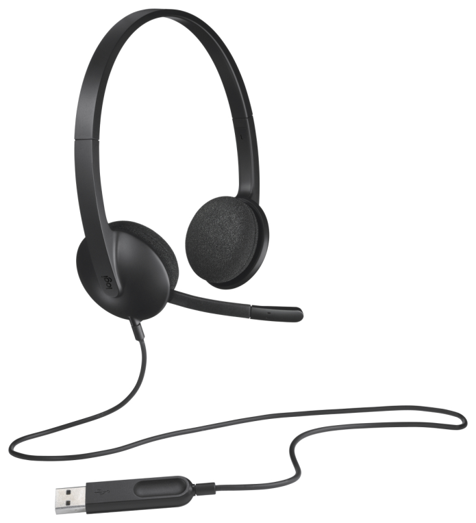 AURICULARES LOGITECH H340 NEGRO MICROFONO ALAMBRICO USB - detalle