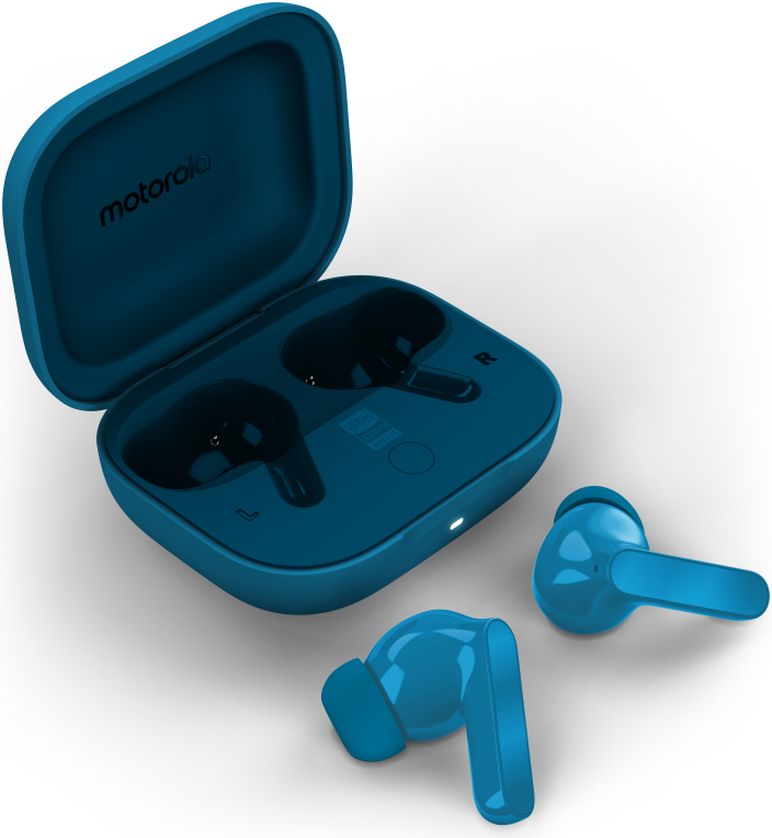 AURICULARES MOTOROLA MOTO BUDS BASS BLUE - detalle