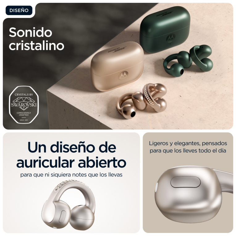 AURICULARES MOTOROLA MOTO BUDS LOOP SWAROVSKI - detalle