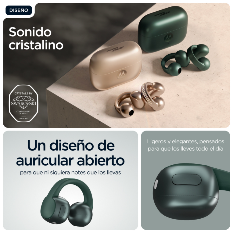 AURICULARES MOTOROLA MOTO BUDS LOOP VERDE - detalle