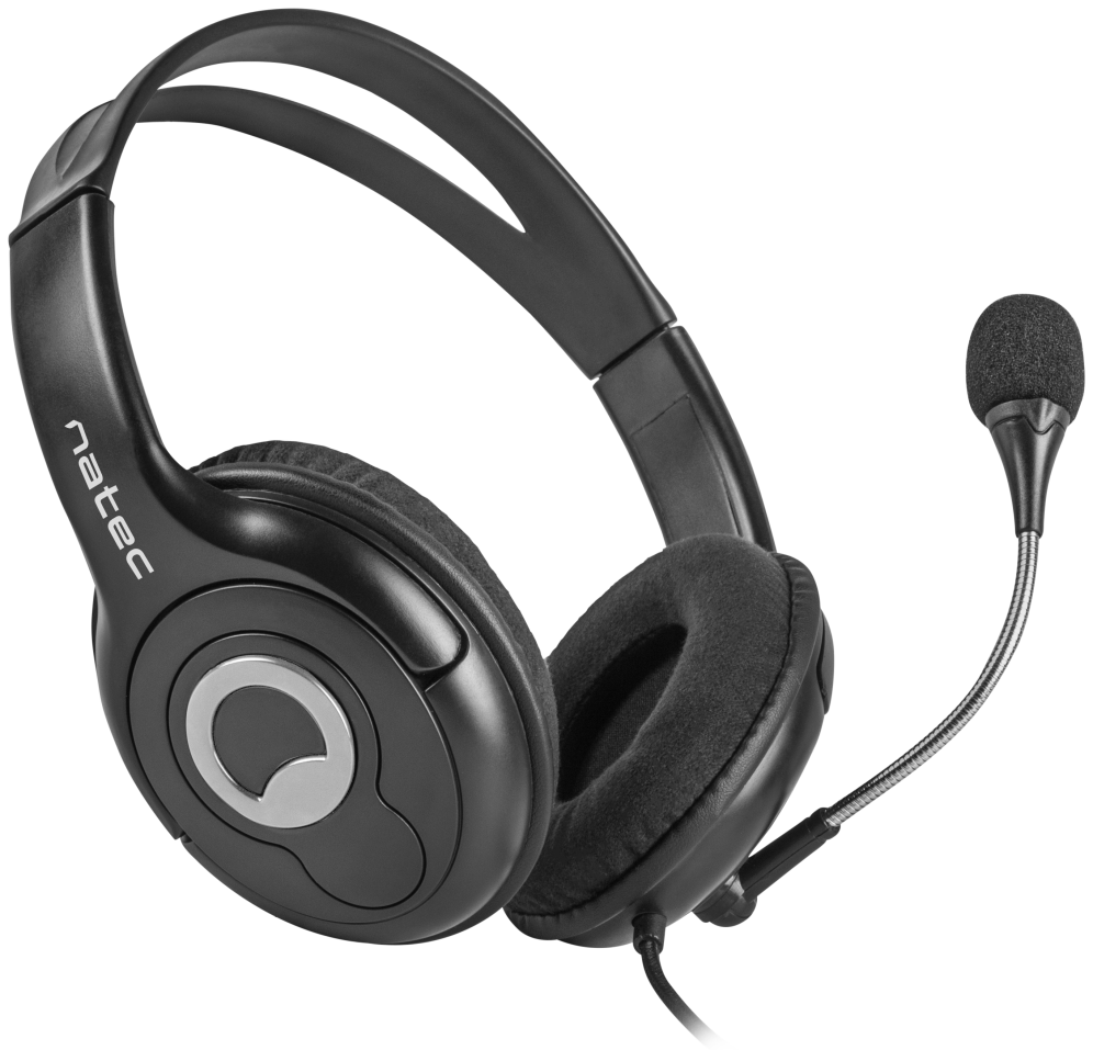 AURICULARES NATEC BEAR 2 NEGRO MICROFONO ALAMBRICO 3.5MM - detalle