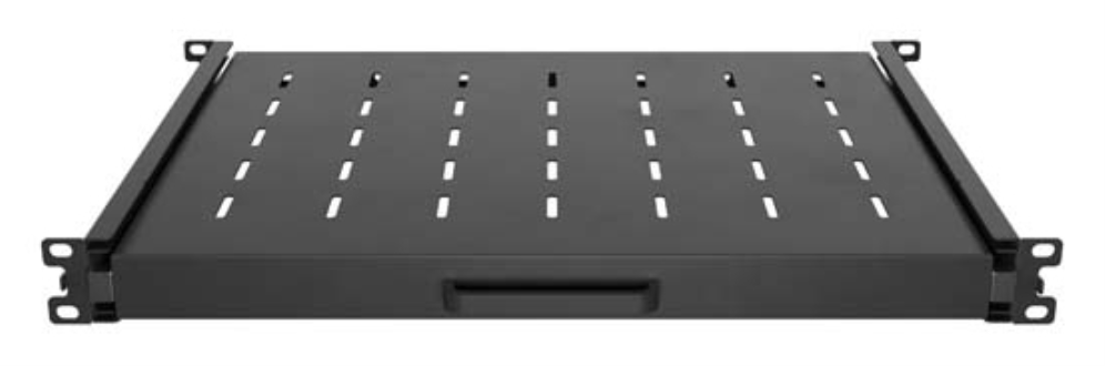 BANDELA LANBERG DESLIZANTE 1U 445X350MM HASTA 35KG RACK 19" NEGRO - detalle
