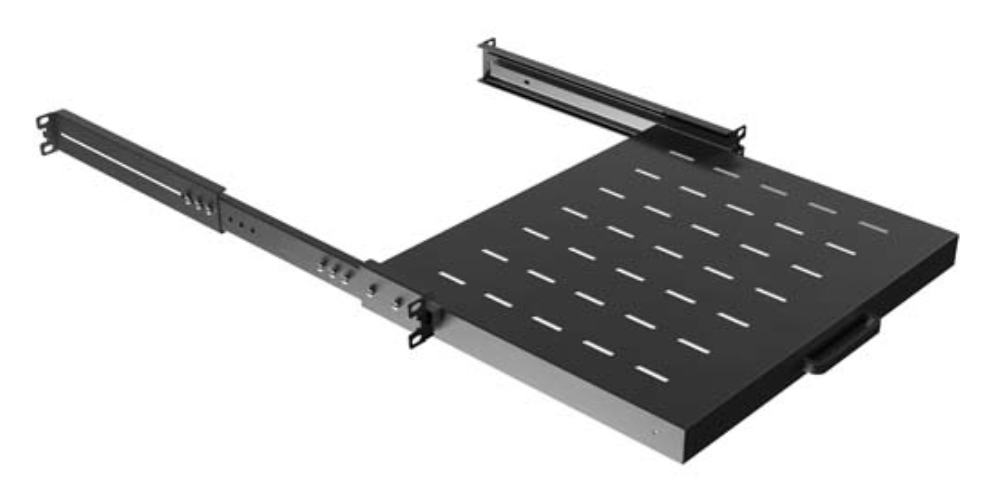BANDELA LANBERG DESLIZANTE 1U 445X350MM HASTA 35KG RACK 19" NEGRO - detalle