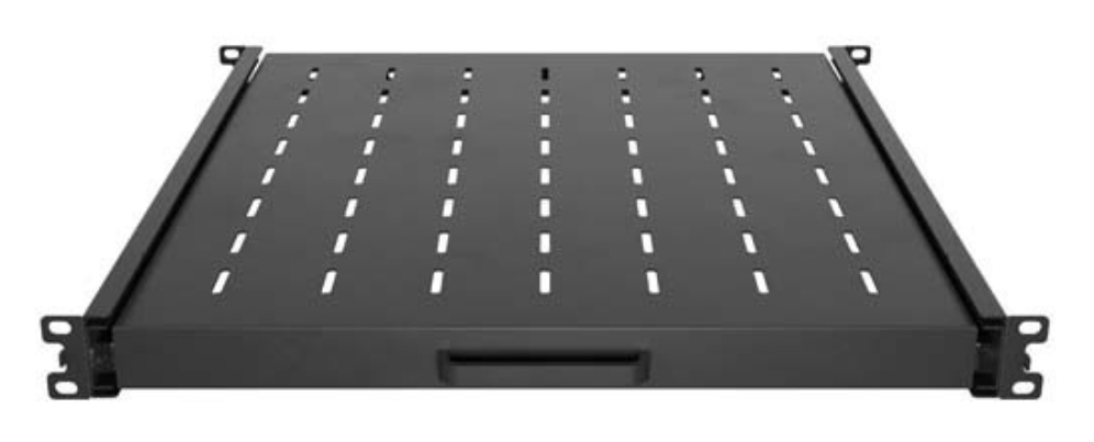 BANDELA LANBERG DESLIZANTE 1U 445X500MM HASTA 35KG RACK 19" NEGRO - detalle