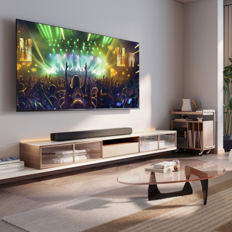 BARRA DE SONIDO HISENSE HS1000 120W DOLBY STEREO 2 CANALES BT 5.3 HDMI - detalle