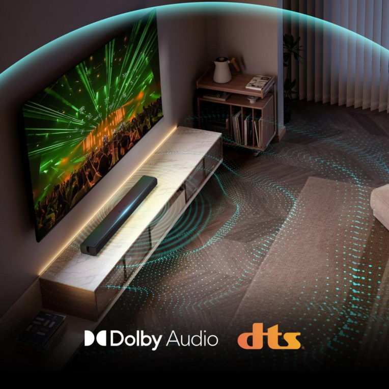 BARRA DE SONIDO HISENSE HS1000 120W DOLBY STEREO 2 CANALES BT 5.3 HDMI - detalle
