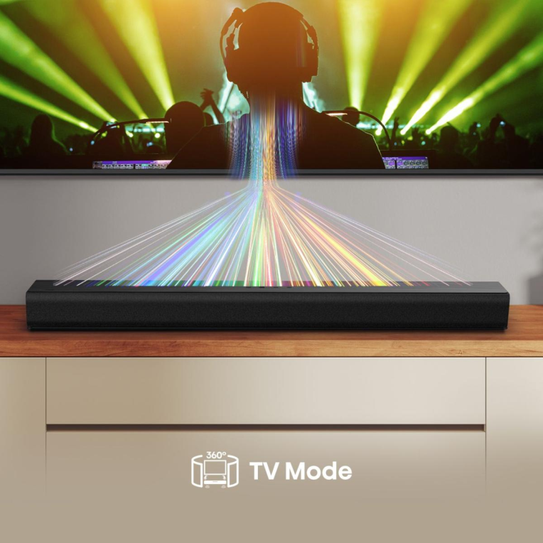 BARRA DE SONIDO HISENSE HS1000 120W DOLBY STEREO 2 CANALES BT 5.3 HDMI - detalle