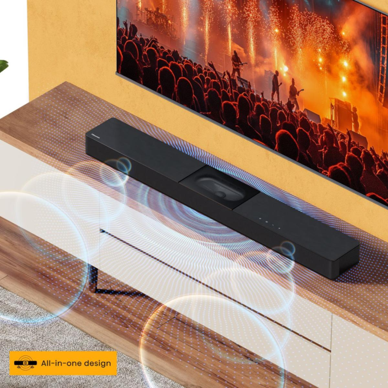 BARRA SONIDO HISENSE HS2000 2.1 SUBWOOFER INTEGRADO 240W DOLBY DIGITAL BT - detalle