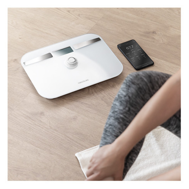 BASCULA DE BAÑO CECOTEC SURFACE PRECISION ECOPOWER 10200 SMART HEALTHY WHITE - detalle