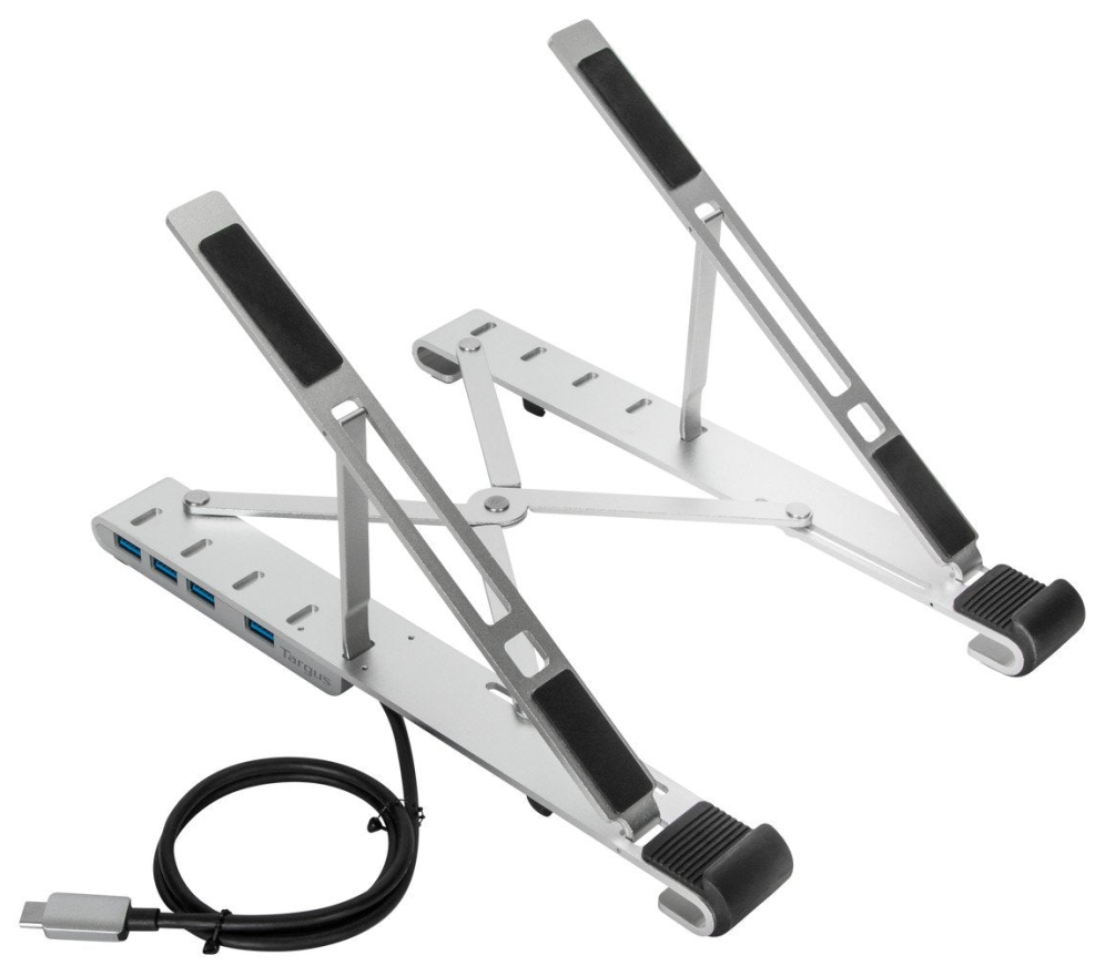 BASE PORTATIL TARGUS CON HUB INTEGRADO USB-A X4 PLATA - detalle