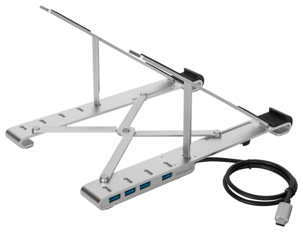 BASE PORTATIL TARGUS CON HUB INTEGRADO USB-A X4 PLATA - detalle