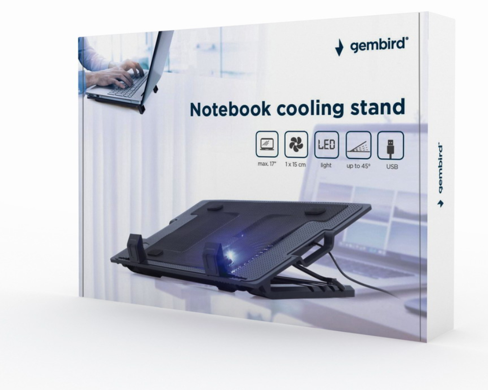 BASE REFRIGERADORA GEMBIRD PORTATIL 17" CON AJUSTE - detalle