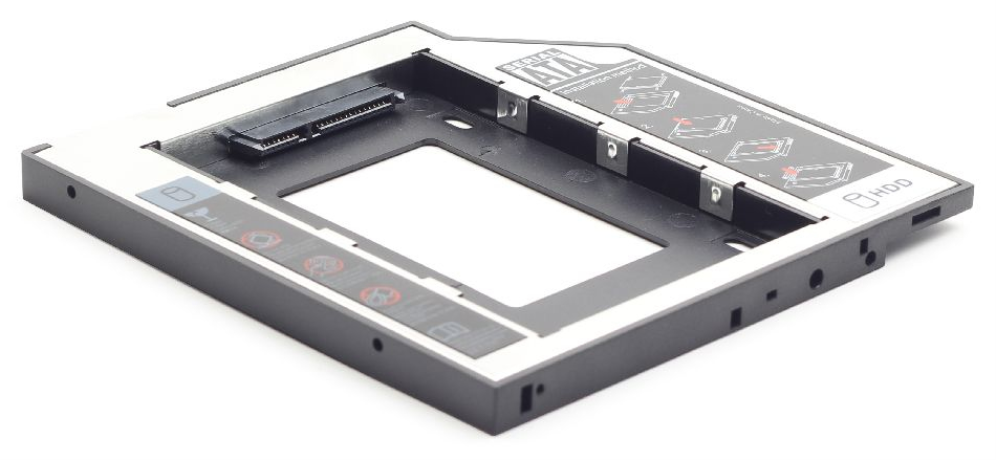 BASTIDOR GEMBIRD HD SATA 2,5" A 5,25" SLIM PC DVD RW 9,5MM - detalle