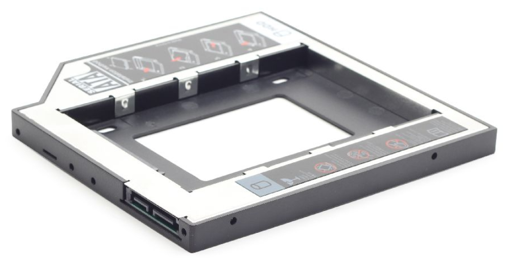 BASTIDOR GEMBIRD HD SATA 2,5" A 5,25" SLIM PC DVD RW 9,5MM - detalle