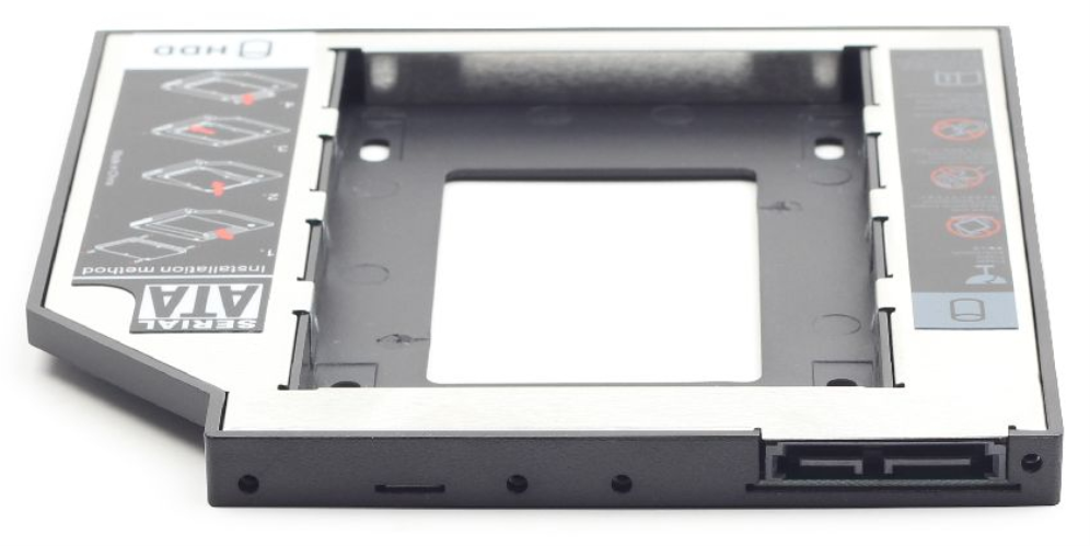 BASTIDOR GEMBIRD HD SATA 2,5" A 5,25" SLIM PC DVD RW 9,5MM - detalle