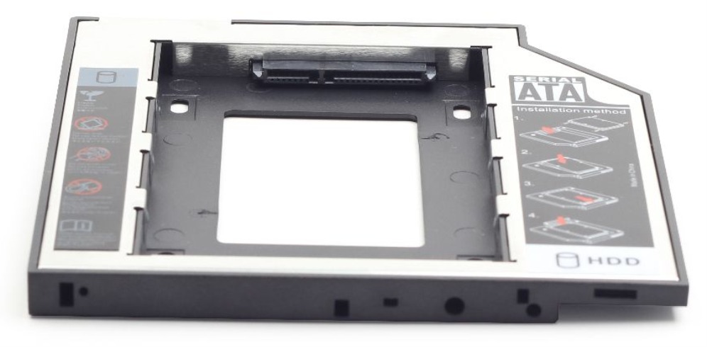 BASTIDOR GEMBIRD HD SATA 2,5" A 5,25" SLIM PC DVD RW 9,5MM - detalle