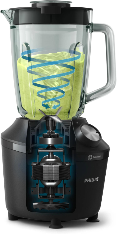 BATIDORA DE VASO PHILIPS HR2291/01 2L 600W NEGRO - detalle