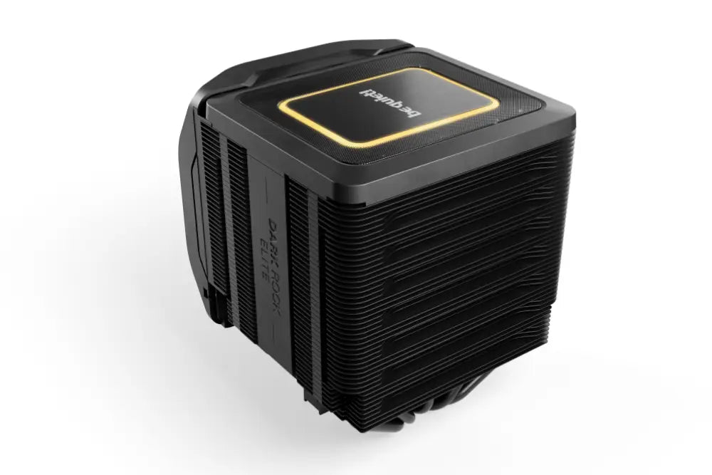 Ventilador de refrigeración be quiet! Dark Rock Elite para procesador, aire negro de 13.5 cm, para enfriamiento eficiente.