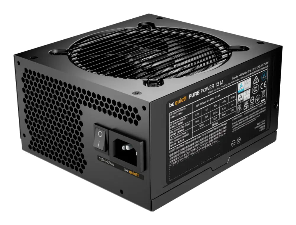 be quiet! Pure Power 13 M | 750W unidad de fuente de alimentación 20+4 pin ATX ATX Negro - detalle