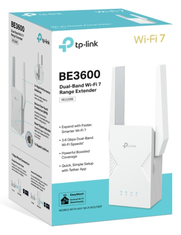 BE3600 DUAL-BAND WI-FI 7 RANGE EXTENDER - detalle