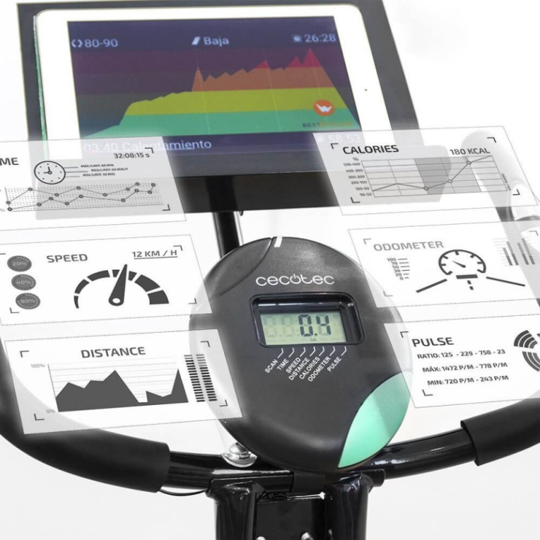 BICICLETA ESTATICA CECOTEC PLEGABLE CECOTEC X- BIKE PRO - detalle