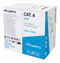 BOBINA CABLE DE RED LANBERG RJ45 CAT.6 UTP SOLIDO CU CPR 100M GRIS FLUKE PASSED