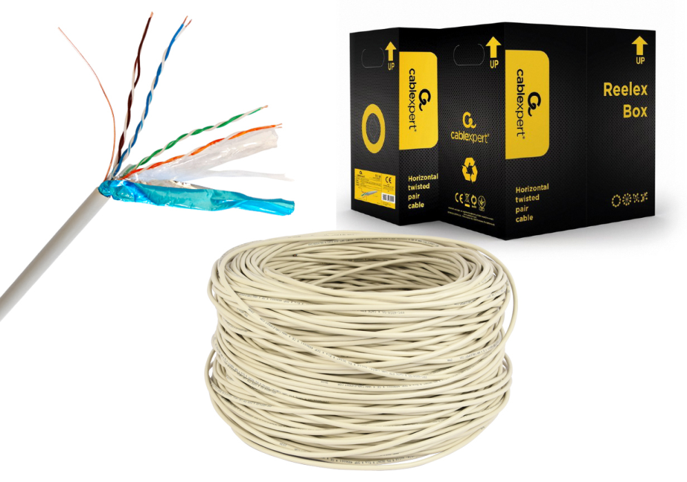 BOBINA CABLE GEMBIRD CAT6 FTP PREMIUM CCA SOLIDO ECA 305 M - detalle