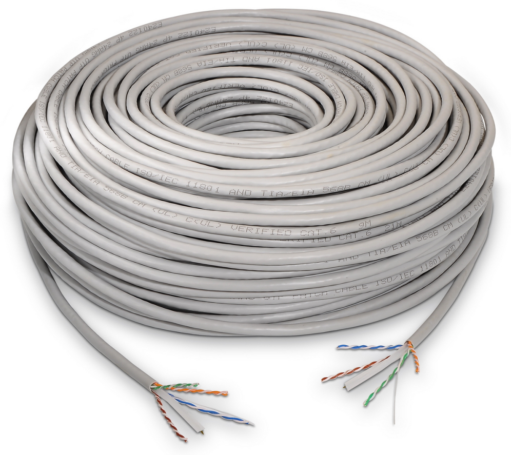 BOBINA CABLE RED AISENS RJ45 CAT.6 UTP RIGIDO AWG24 GRIS 305M - detalle