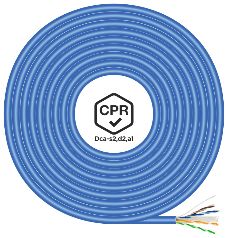 BOBINA CABLE RED AISENS RJ45 LSZH CPR Dca CAT.6 UTP 100M AZUL
