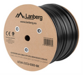 BOBINA CABLE RED LANBERG EXTERIOR UTP RJ45 CAT.6 SOLIDO CU AWG24 305M NEGRO FLU