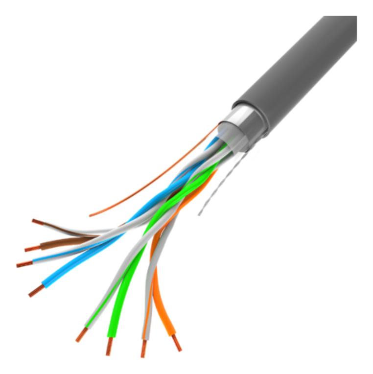 BOBINA CABLE RED LANBERG FTP RJ45 100 MB/S SOLIDO CCA AWG24 305M GRIS