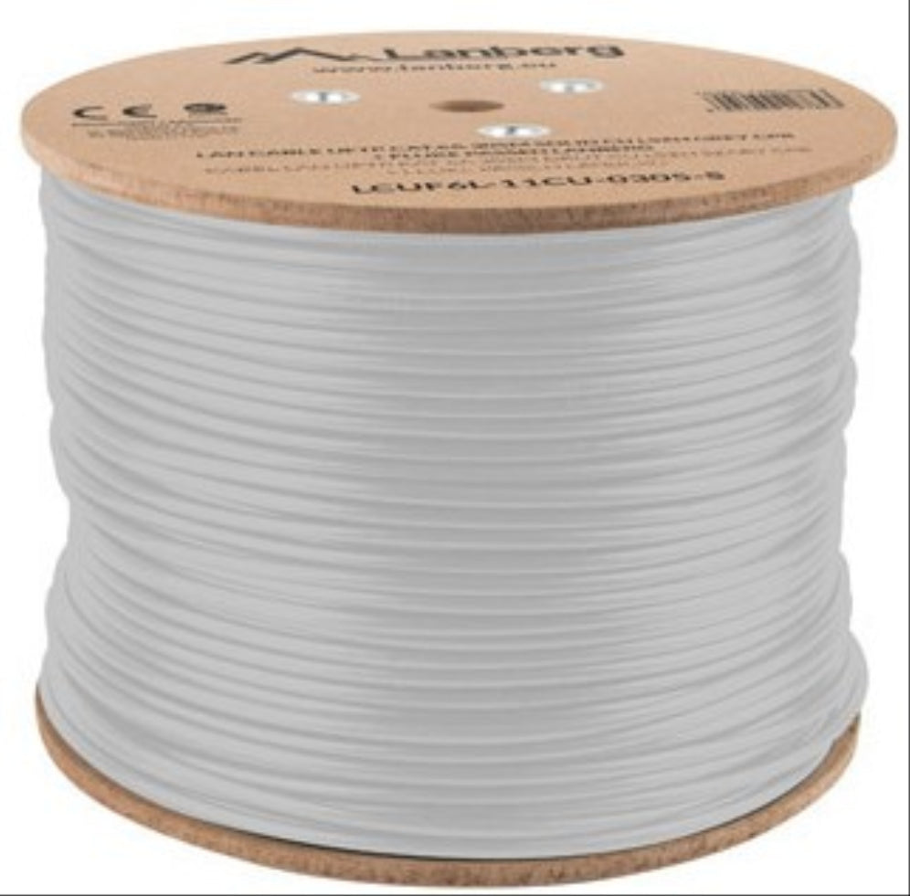Lanberg LCUF6L-11CU-0305-S cable de red Gris 305 m Cat6a U/FTP (STP)