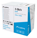 BOBINA CABLE RED LANBERG UTP RJ45 1GB/S SOLIDO CCA AWG23 100M GRIS