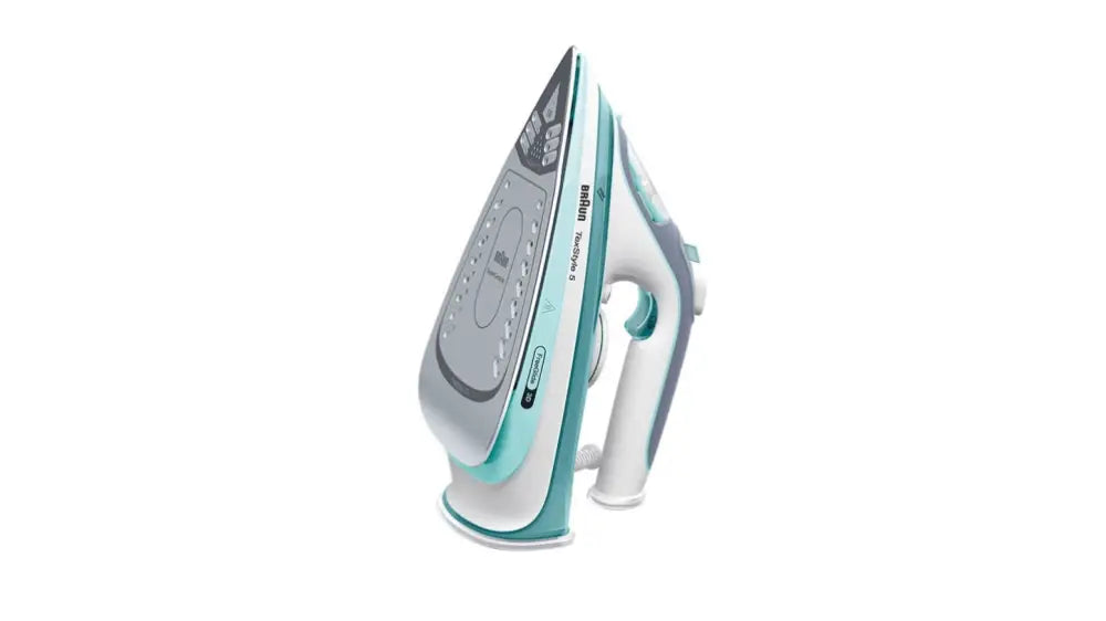 Braun TexStyle 3 SI 5017 GR Plancha a vapor Suela de cerámica 2700 W Gris. Turquesa. Blanco - detalle