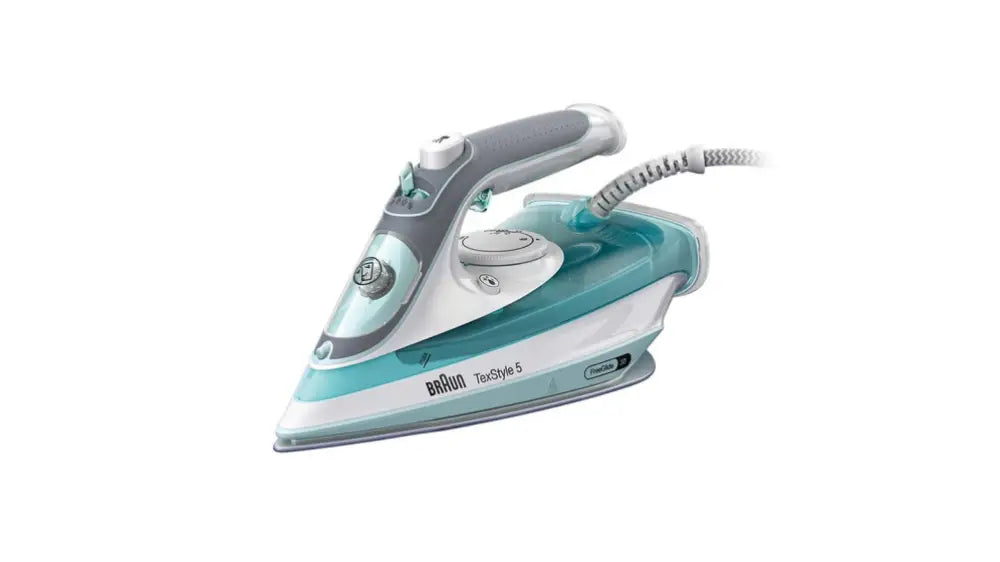 Braun TexStyle 3 SI 5017 GR Plancha a vapor Suela de cerámica 2700 W Gris. Turquesa. Blanco - detalle