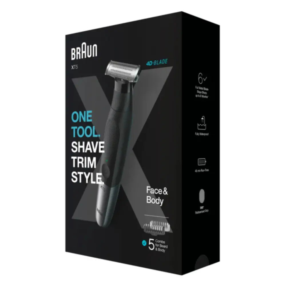 Braun XT5100 cortadora de pelo y maquinilla Negro. Plata - detalle