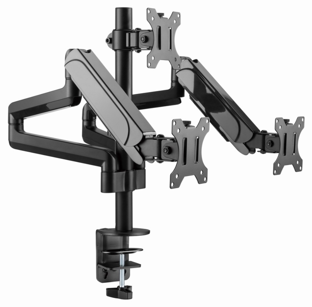 BRAZO DE MONITOR GEMBIRD AJUSTABLE DE MESA PARA 3 MONITORES MOV COMPLETO - detalle