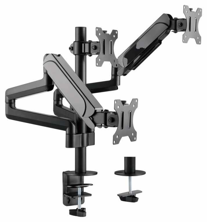 BRAZO DE MONITOR GEMBIRD AJUSTABLE DE MESA PARA 3 MONITORES MOV COMPLETO - detalle