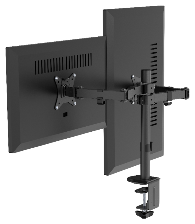 BRAZO DE MONITOR GEMBIRD PARA 2 PANTALLAS DE ESCRITORIO AJUSTABLE 17-32 PULG - detalle