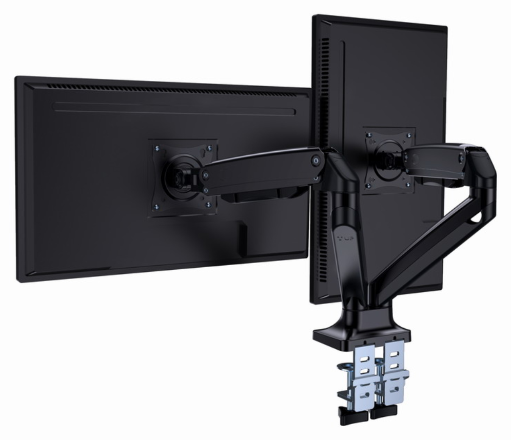 BRAZO DE MONITOR GEMBIRD PARA 2 PANTALLAS DE ESCRITORIO AJUSTABLE 17-32 PULG - detalle