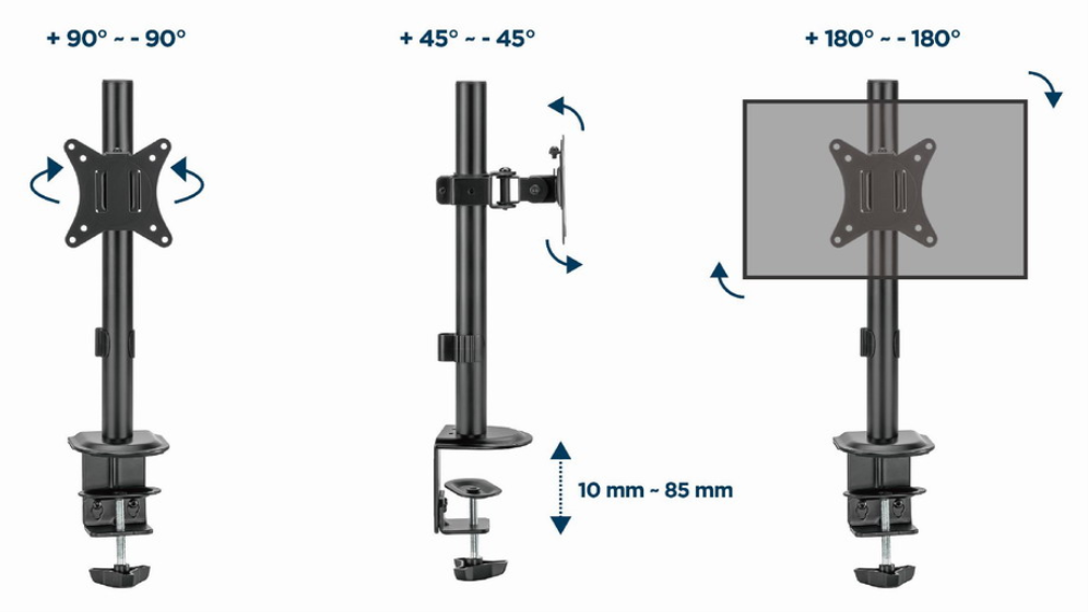 BRAZO DE MONITOR GEMBIRD PARA ESCRITORIO 17-32 PULGADAS - detalle