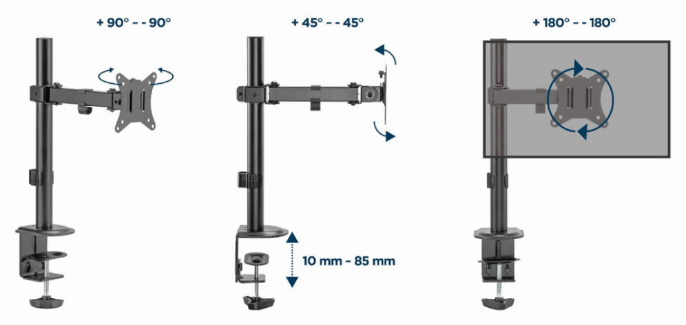 BRAZO DE MONITOR GEMBIRD PARA ESCRITORIO 17-32 PULGADAS - detalle