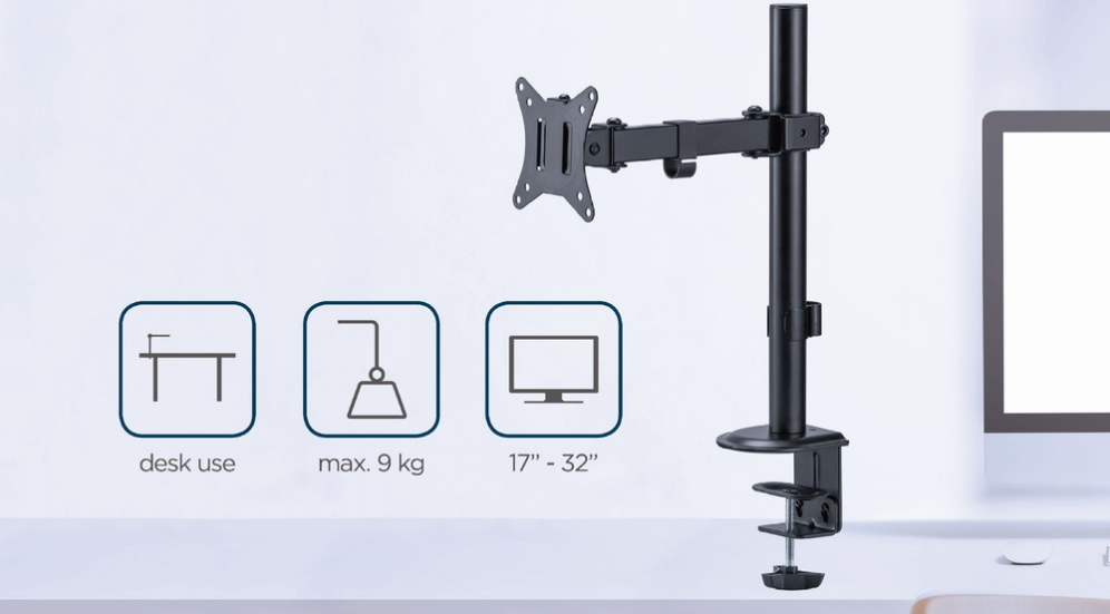 BRAZO DE MONITOR GEMBIRD PARA ESCRITORIO 17-32 PULGADAS - detalle