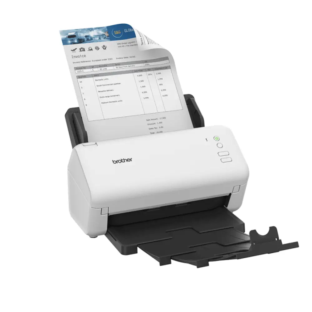 Brother ADS-4100 escaner Escáner con alimentador automático de documentos (ADF) 600 x 600 DPI A4 Negro. Blanco - detalle