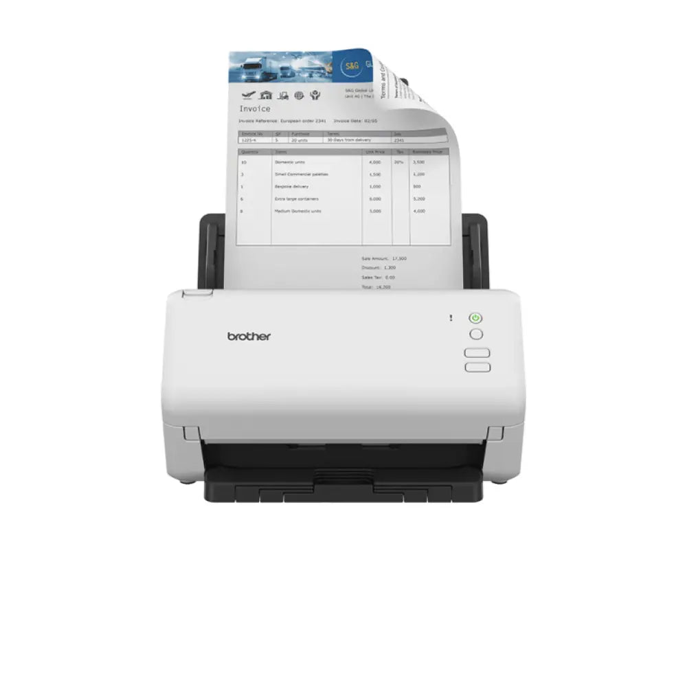 Brother ADS-4100 escaner Escáner con alimentador automático de documentos (ADF) 600 x 600 DPI A4 Negro. Blanco - detalle