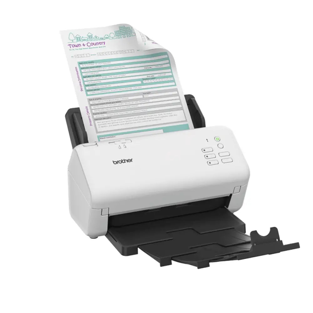 Brother ADS-4300N escaner Escáner con alimentador automático de documentos (ADF) 600 x 600 DPI A4 Negro. Blanco - detalle